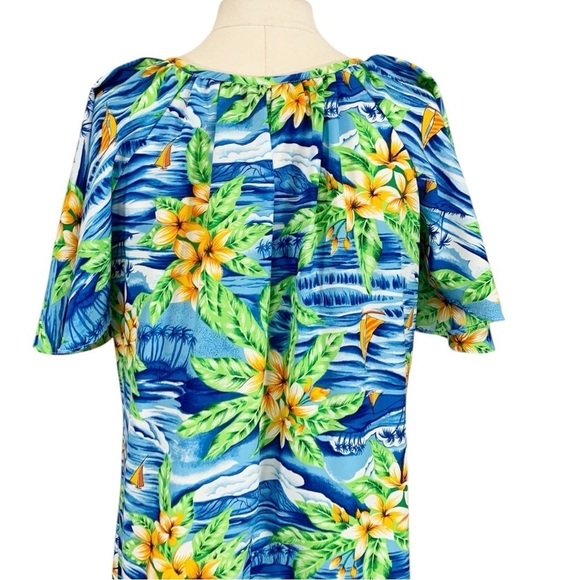 Hilo Hattie Short Sleeve Hawaiian Maxi Dress Size M/L - Picture 7 of 10